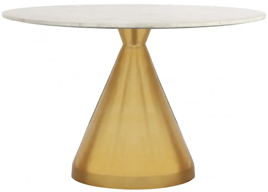 Meridian Furniture - Emery Dining Table In Gold - 885-T - ATL FURNITURE