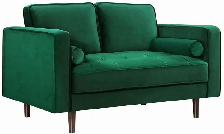 Meridian Furniture - Emily Velvet Loveseat In Green - 625Green-L - ATL FURNITURE