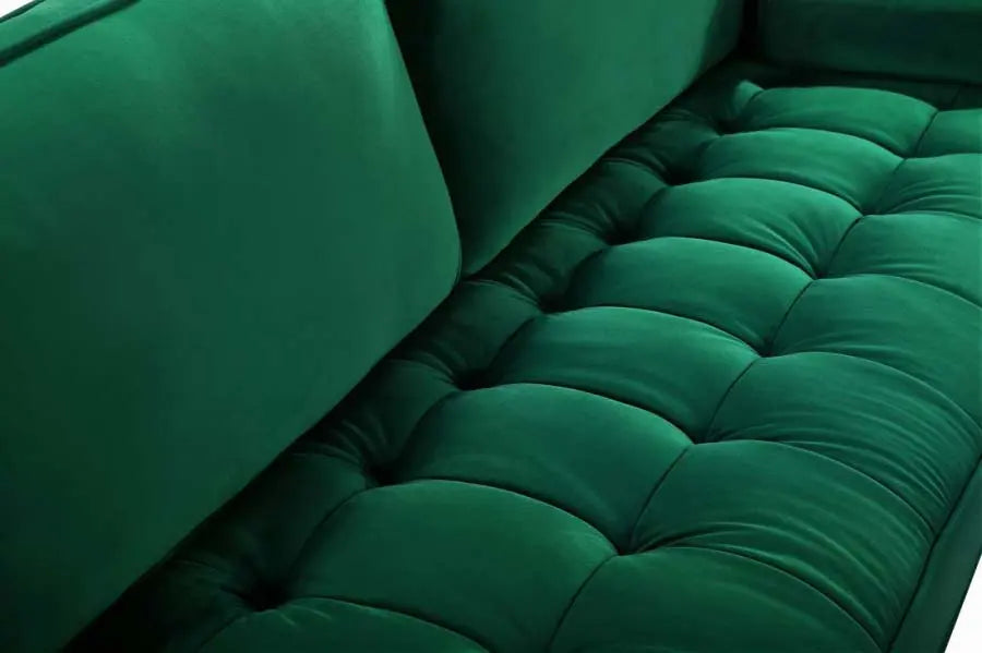 Meridian Furniture - Emily Velvet Loveseat In Green - 625Green-L - ATL FURNITURE