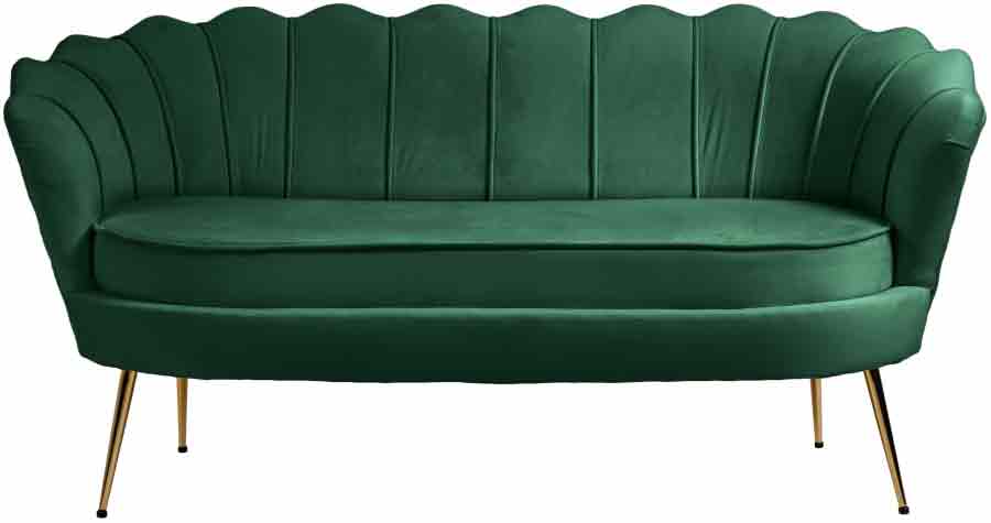 Meridian Furniture - Gardenia Velvet Loveseat In Green - 684Green-L - ATL FURNITURE