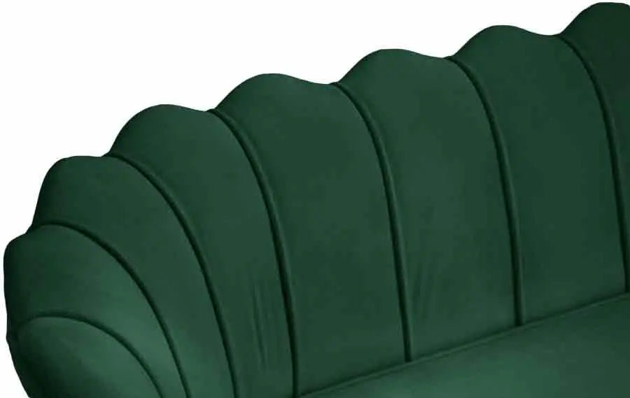 Meridian Furniture - Gardenia Velvet Loveseat In Green - 684Green-L - ATL FURNITURE