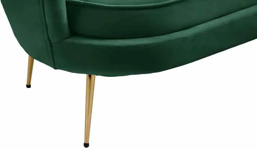 Meridian Furniture - Gardenia Velvet Loveseat In Green - 684Green-L - ATL FURNITURE