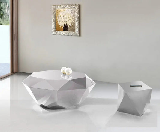 Meridian Furniture - Gemma 3 Piece Occasional Table Set In Silver - 222Silver-3Set - ATL FURNITURE