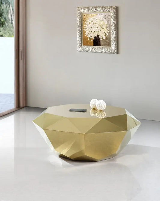 Meridian Furniture - Gemma Coffee Table In Gold - 222Gold-C - ATL FURNITURE