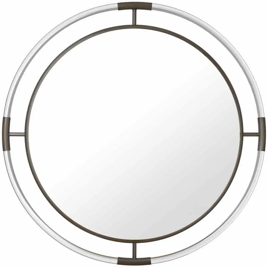 Meridian Furniture - Ghost Mirror In Brushed Silver - 454-M - ATL FURNITURE