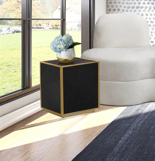 Meridian Furniture - Glitz End Table In Black - 243-Et - ATL FURNITURE