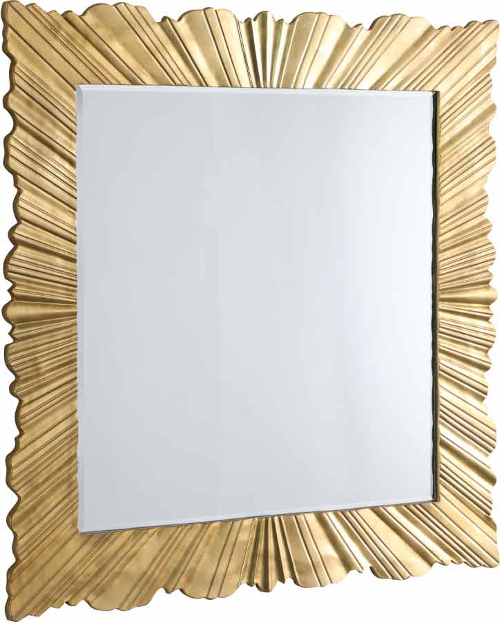 Meridian Furniture - Golda Mirror In Gold Leaf - 447-M - ATL FURNITURE