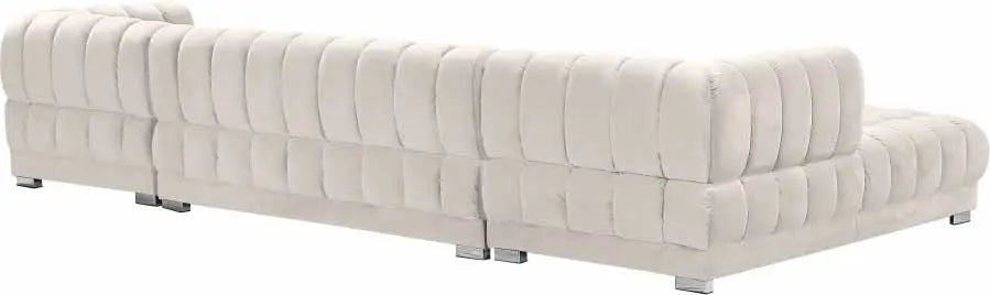 Gwen 3 Piece Sectional In Cream - ATL FURNITURE