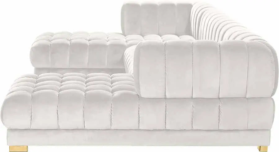 Gwen 3 Piece Sectional In Cream - ATL FURNITURE