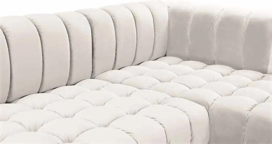 Gwen 3 Piece Sectional In Cream - ATL FURNITURE