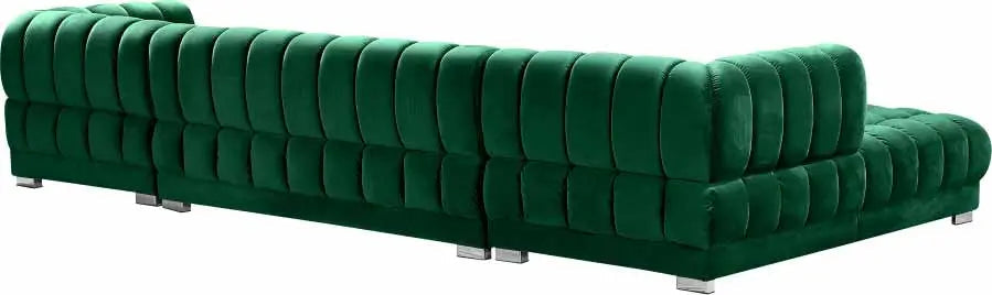 Gwen 3 Piece Sectional In Green - ATL FURNITURE