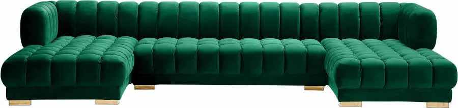 Gwen 3 Piece Sectional In Green - ATL FURNITURE