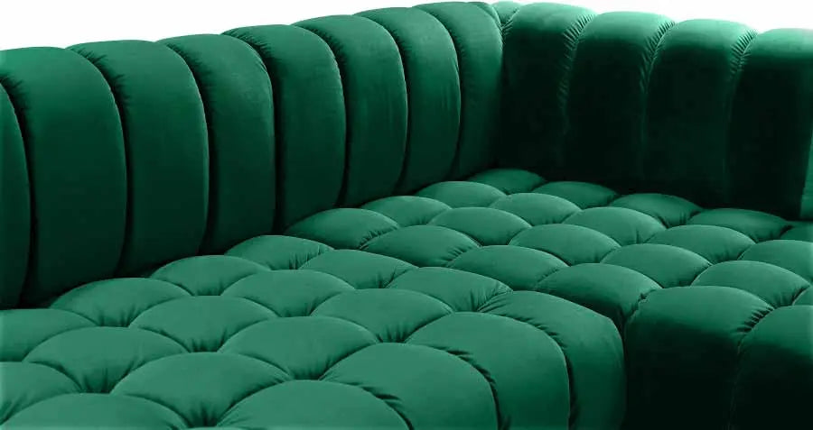 Gwen 3 Piece Sectional In Green - ATL FURNITURE