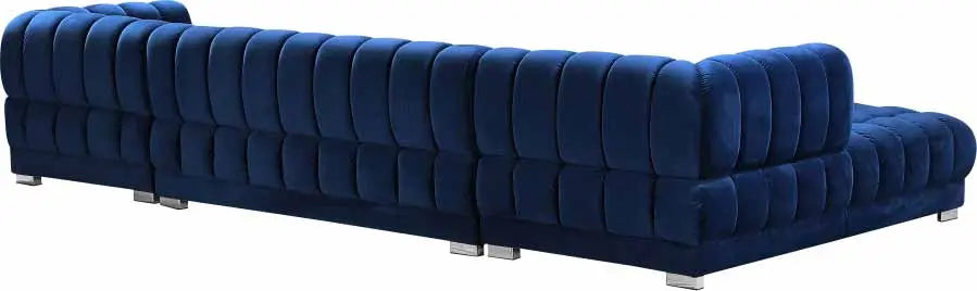 Gwen 3 Piece Sectional In Navy - ATL FURNITURE