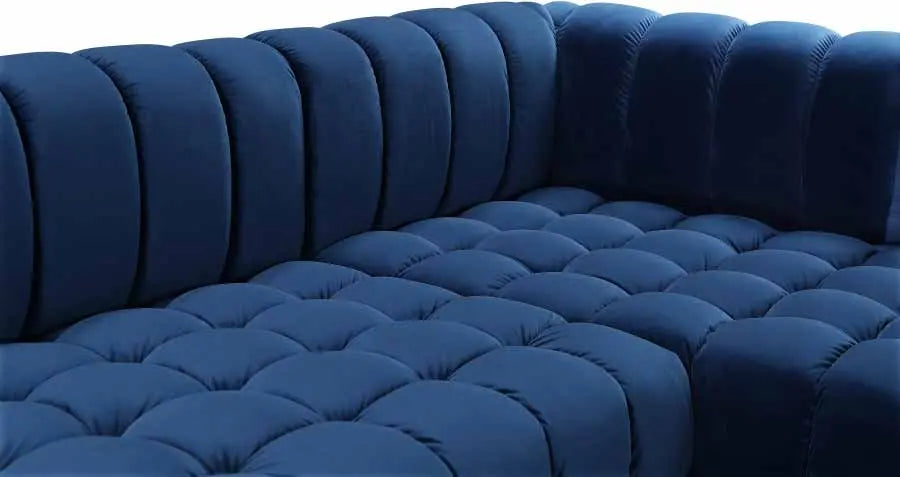 Gwen 3 Piece Sectional In Navy - ATL FURNITURE