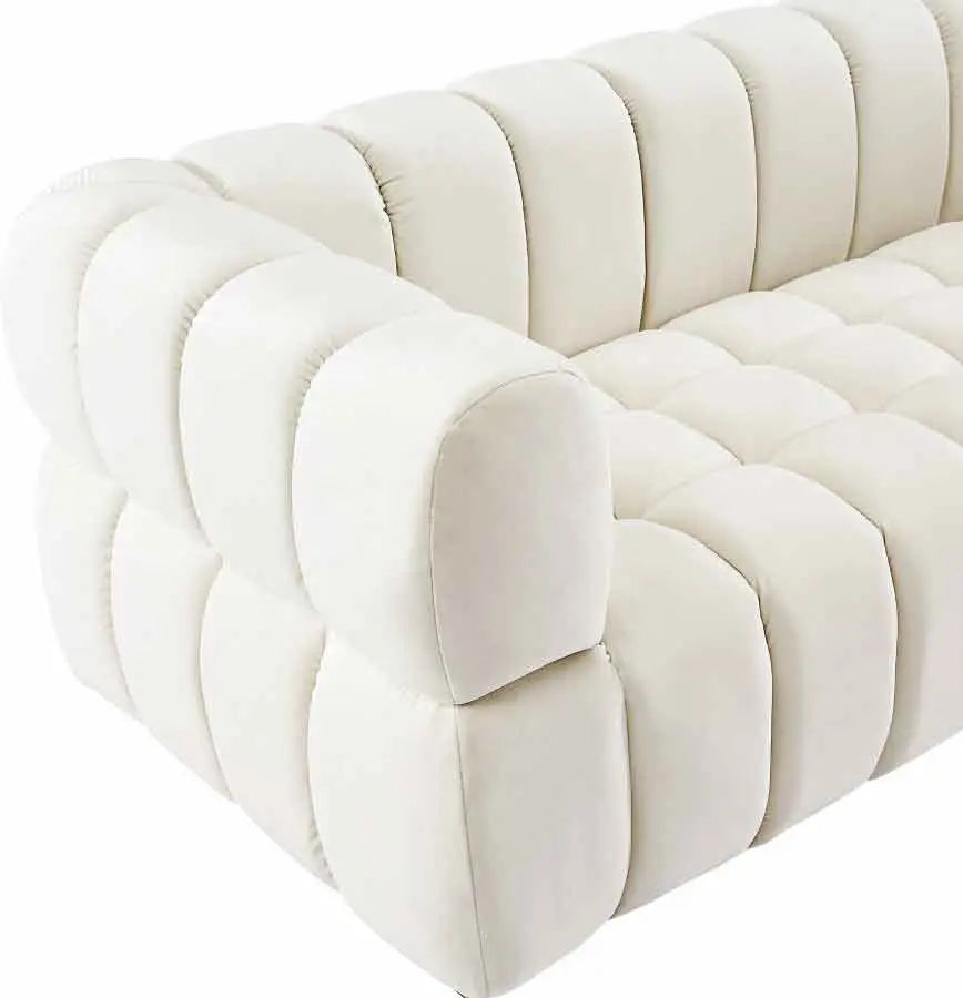 Meridian Furniture - Gwen Velvet Chair In Cream - 670Cream-C - ATL FURNITURE