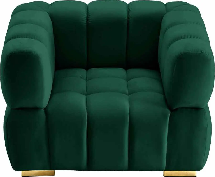 Meridian Furniture - Gwen Velvet Chair In Green - 670Green-C - ATL FURNITURE