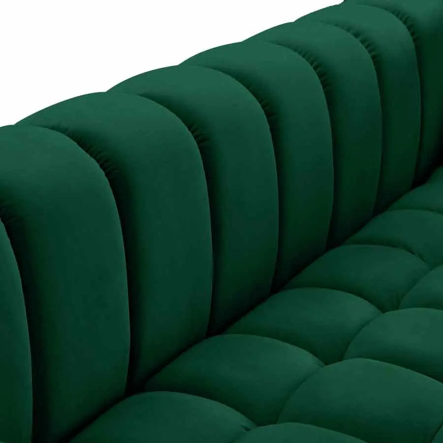 Meridian Furniture - Gwen Velvet Chair In Green - 670Green-C - ATL FURNITURE