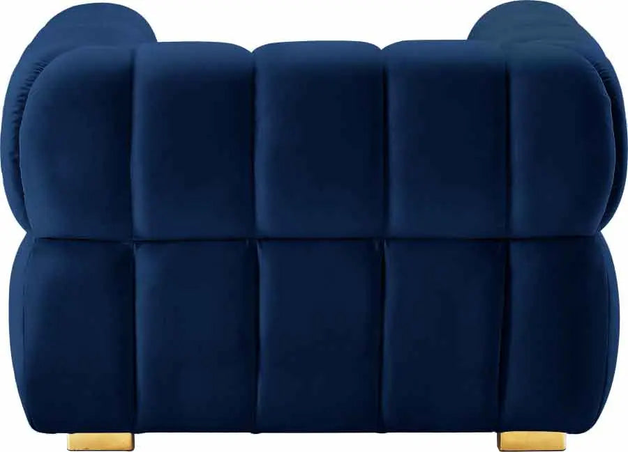 Meridian Furniture - Gwen Velvet Chair In Navy - 670Navy-C - ATL FURNITURE