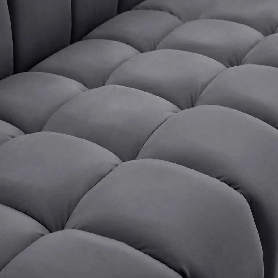 Meridian Furniture - Gwen Velvet Loveseat In Grey - 670Grey-L - ATL FURNITURE