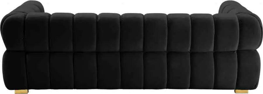 Meridian Furniture - Gwen Velvet Sofa In Black - 670Black-S - ATL FURNITURE