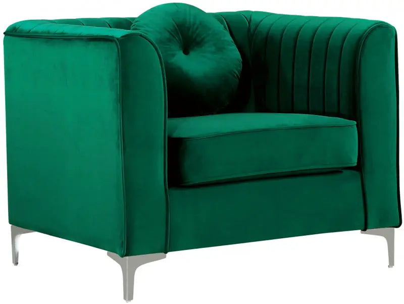 Meridian Furniture - Isabelle 3 Piece Living Room Set In Green - 612Green-S-3Set - ATL FURNITURE