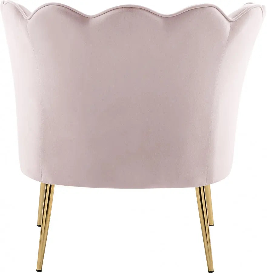 Meridian Furniture - Jester Velvet Accent Chair In Pink - 516Pink - ATL FURNITURE