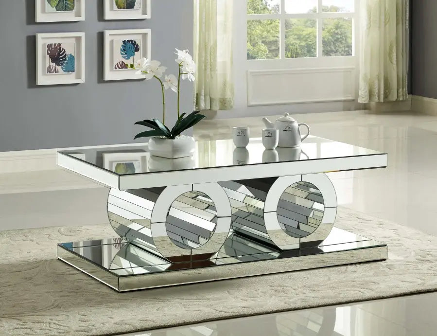 Meridian Furniture - Jocelyn 3 Piece Occasional Table Set In Mirrored - 227-3Set - ATL FURNITURE