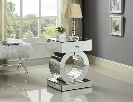 Meridian Furniture - Jocelyn End Table In Mirrored - 227-E - ATL FURNITURE