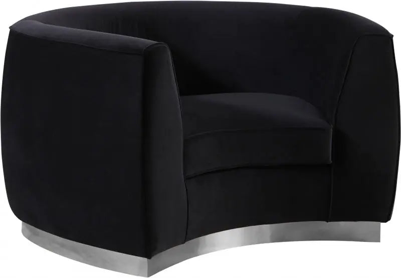 Meridian Furniture - Julian 3 Piece Living Room Set In Black - 621Black-S-3Set - ATL FURNITURE