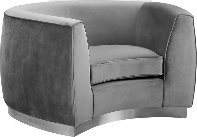 Meridian Furniture - Julian 3 Piece Living Room Set In Grey - 621Grey-S-3Set - ATL FURNITURE