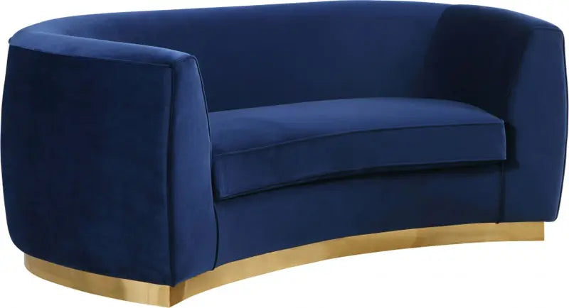 Meridian Furniture - Julian 3 Piece Living Room Set In Navy - 620Navy-S-3Set - ATL FURNITURE