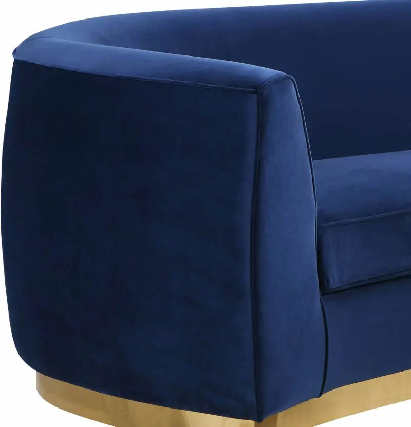 Meridian Furniture - Julian 3 Piece Living Room Set In Navy - 620Navy-S-3Set - ATL FURNITURE