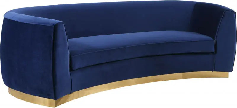 Meridian Furniture - Julian 3 Piece Living Room Set In Navy - 620Navy-S-3Set - ATL FURNITURE