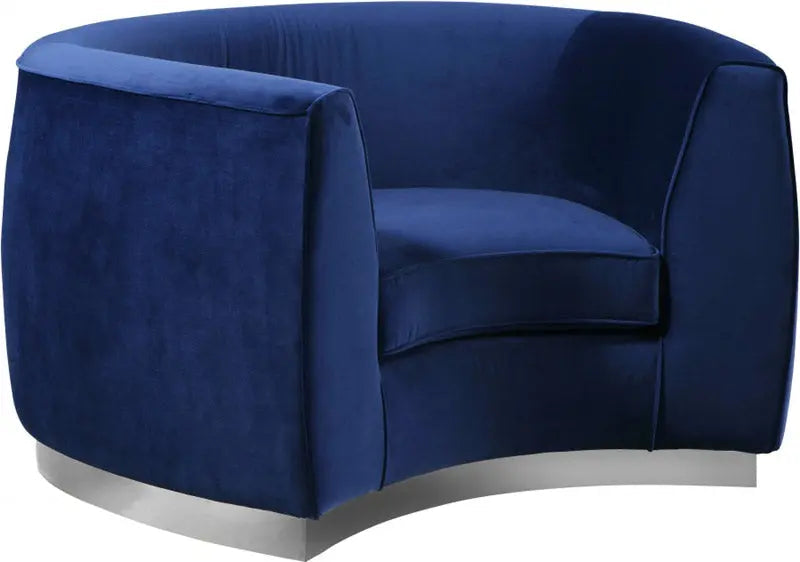 Meridian Furniture - Julian 3 Piece Living Room Set In Navy - 621Navy-S-3Set - ATL FURNITURE