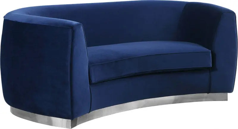 Meridian Furniture - Julian 3 Piece Living Room Set In Navy - 621Navy-S-3Set - ATL FURNITURE