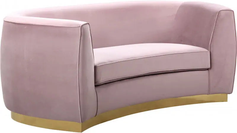 Meridian Furniture - Julian 3 Piece Living Room Set In Pink - 620Pink-S-3Set - ATL FURNITURE