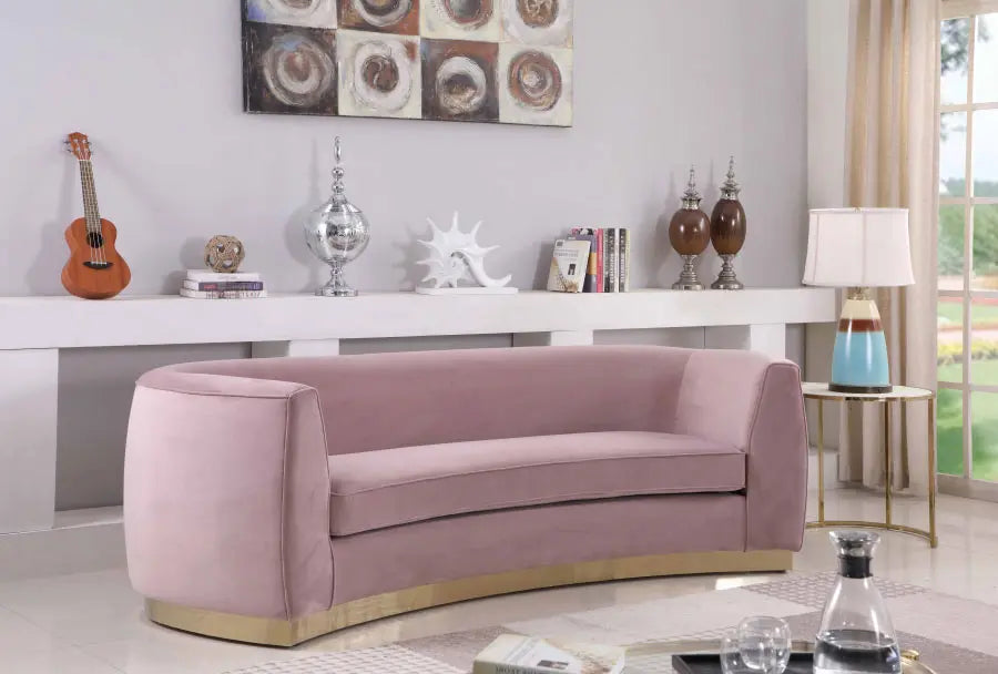 Meridian Furniture - Julian 3 Piece Living Room Set In Pink - 620Pink-S-3Set - ATL FURNITURE