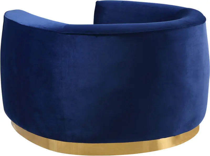 Meridian Furniture - Julian Velvet Chair In Navy - 620Navy-C - ATL FURNITURE