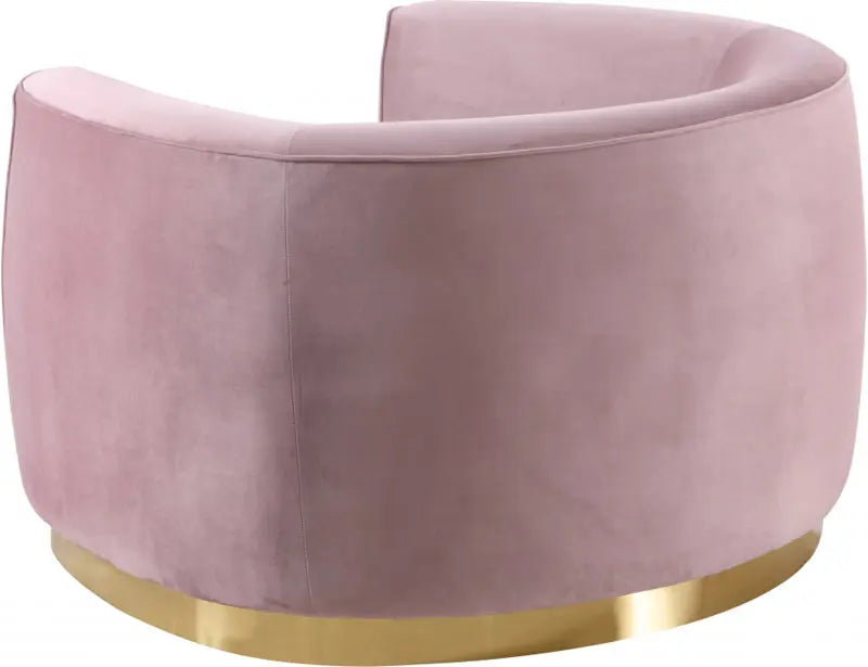 Meridian Furniture - Julian Velvet Chair In Pink - 620Pink-C - ATL FURNITURE