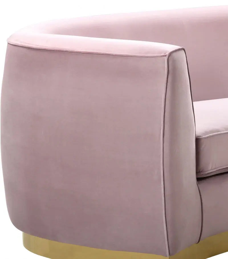 Meridian Furniture - Julian Velvet Chair In Pink - 620Pink-C - ATL FURNITURE