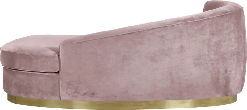 Meridian Furniture - Julian Velvet Chaise Lounge In Pink - 620Pink-Chaise - ATL FURNITURE