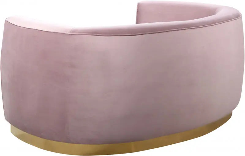 Meridian Furniture - Julian Velvet Loveseat In Pink - 620Pink-L - ATL FURNITURE