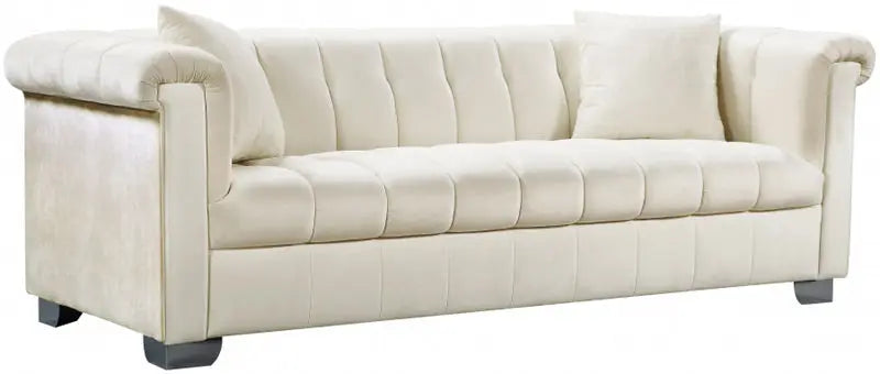 Meridian Furniture - Kayla 3 Piece Living Room Set In Cream - 615Cream-S-3Set - ATL FURNITURE