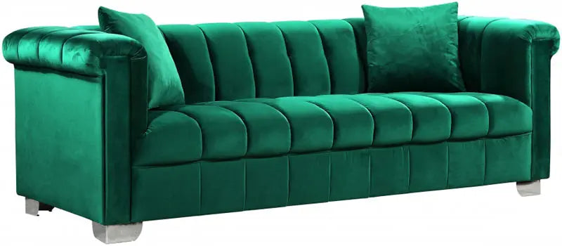 Meridian Furniture - Kayla 3 Piece Living Room Set In Green - 615Green-S-3Set - ATL FURNITURE