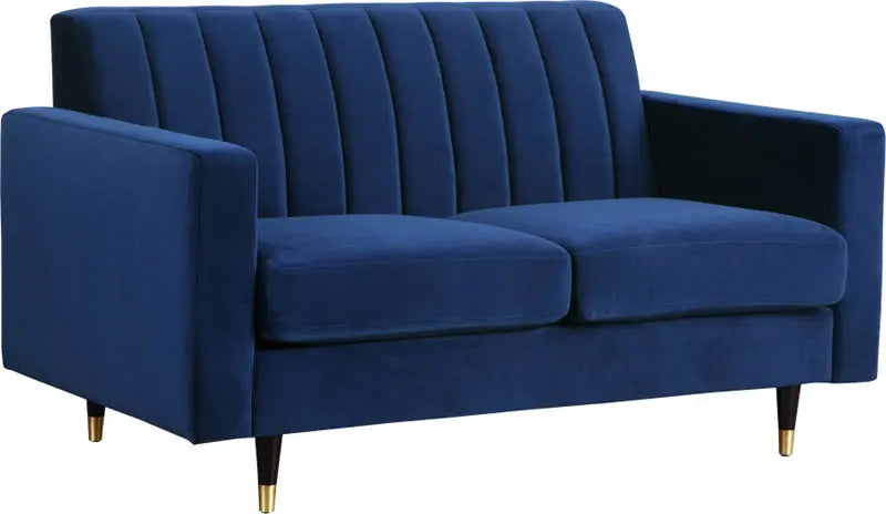 Meridian Furniture - Lola 3 Piece Living Room Set In Navy - 619Navy-S-3Set - ATL FURNITURE