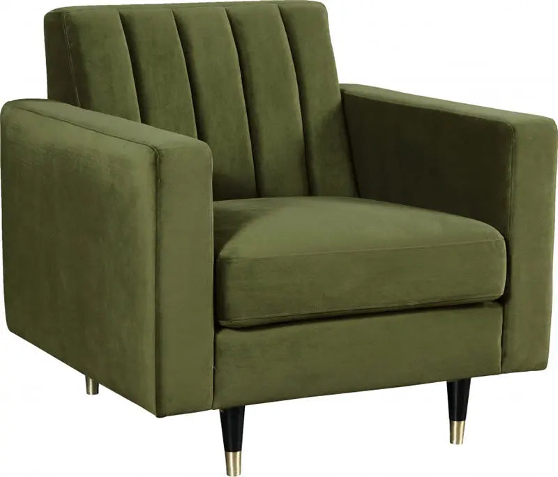 Meridian Furniture - Lola 3 Piece Living Room Set In Olive - 619Olive-S-3Set - ATL FURNITURE