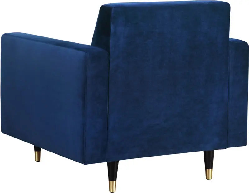 Meridian Furniture - Lola Velvet Chair In Navy - 619Navy-C - ATL FURNITURE