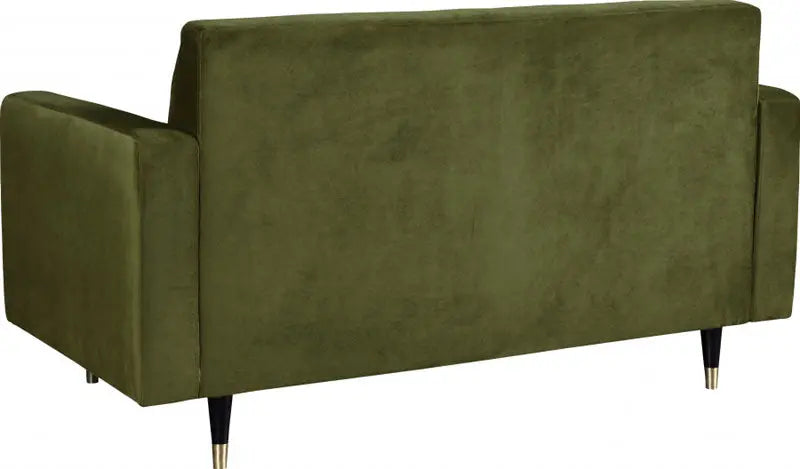 Meridian Furniture - Lola Velvet Loveseat In Olive - 619Olive-L - ATL FURNITURE