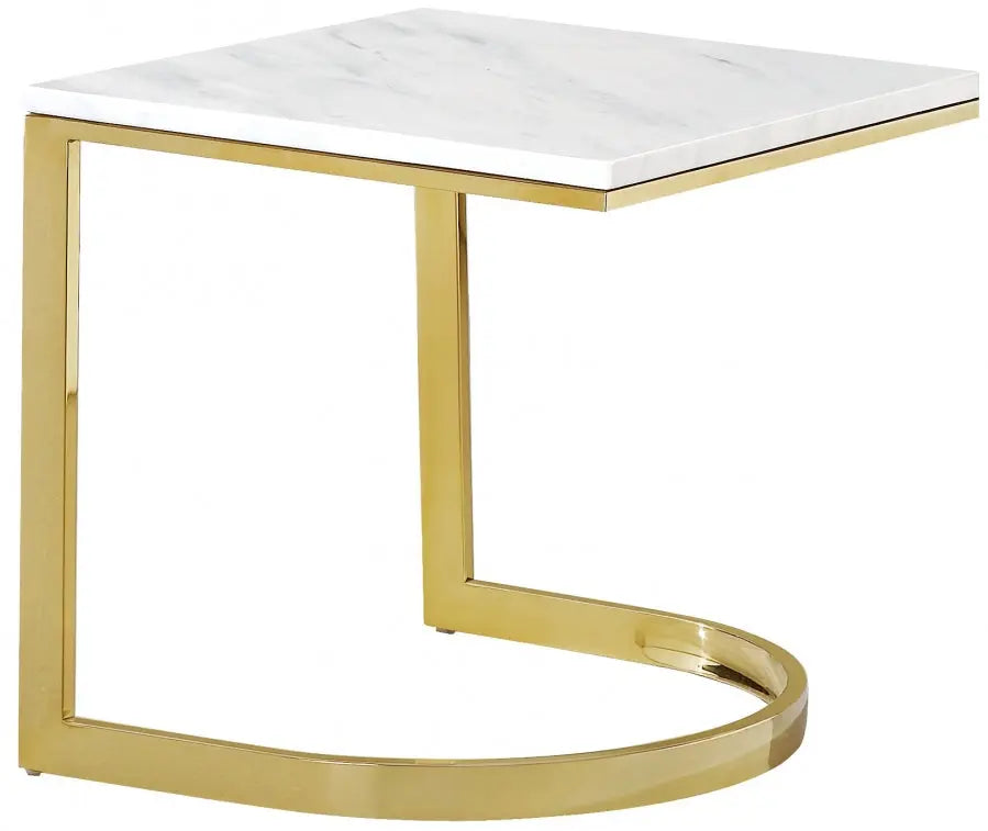 Meridian Furniture - London 3 Piece Occasional Table Set In Gold - 217-3Set - ATL FURNITURE